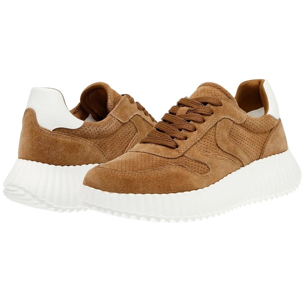 Steve Madden Womens Shereen Casual Sneakers Size 10 M Brown Suede Lace-Up NIB